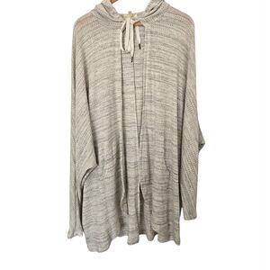 Cyrus Soft Knit Sweater in Grey And White Size 2x